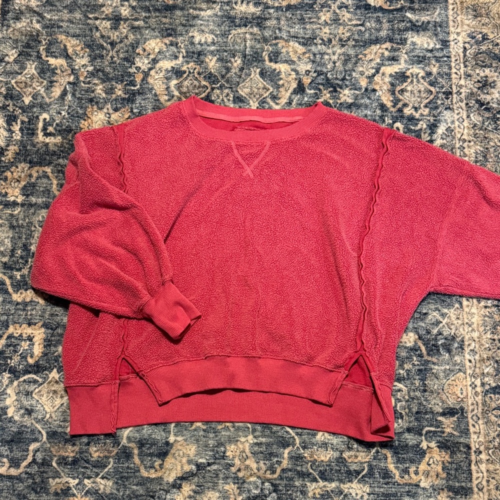 American Eagle Outfitters Pink Crewneck Pullover Sweatshirt